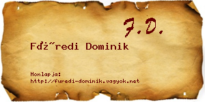 Füredi Dominik névjegykártya