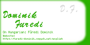 dominik furedi business card