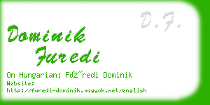dominik furedi business card